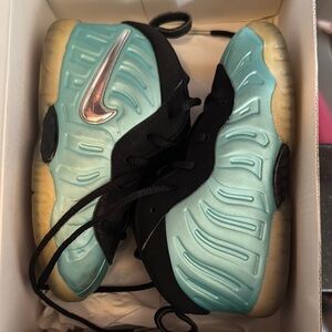 Nike Black and Blue Sneakers with Sculptural Foam Design